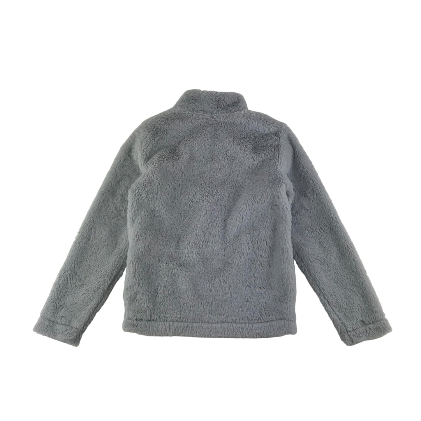 Pepperts Faux Fur Jacket Age 9 Grey Soft Fluffy Full zipper Fleece Jacket