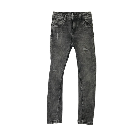 Primark jeans 8-9 years charcoal grey super skinny stretchy