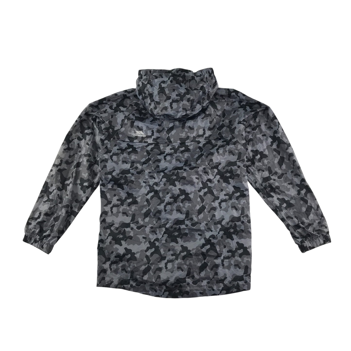 Trespass light jacket 9-10 years grey camo design light weight shower proof
