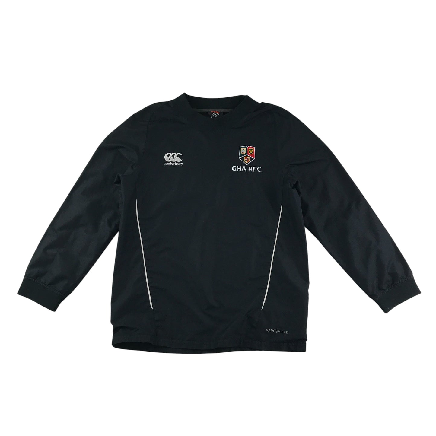 Canterbury light jacket 11-12 years black GHA RFC Rugby club light weight shower resistant