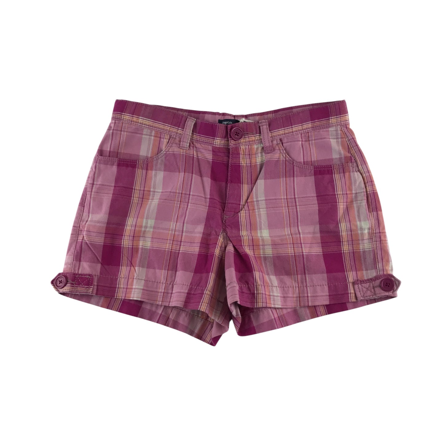 GAP shorts 11-12 years pink checked cotton