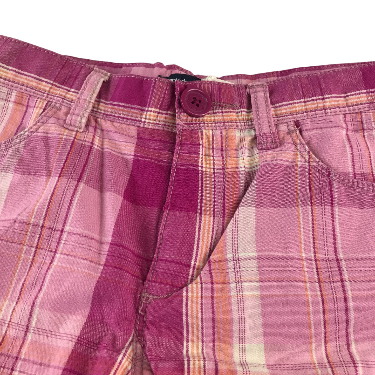 GAP shorts 11-12 years pink checked cotton