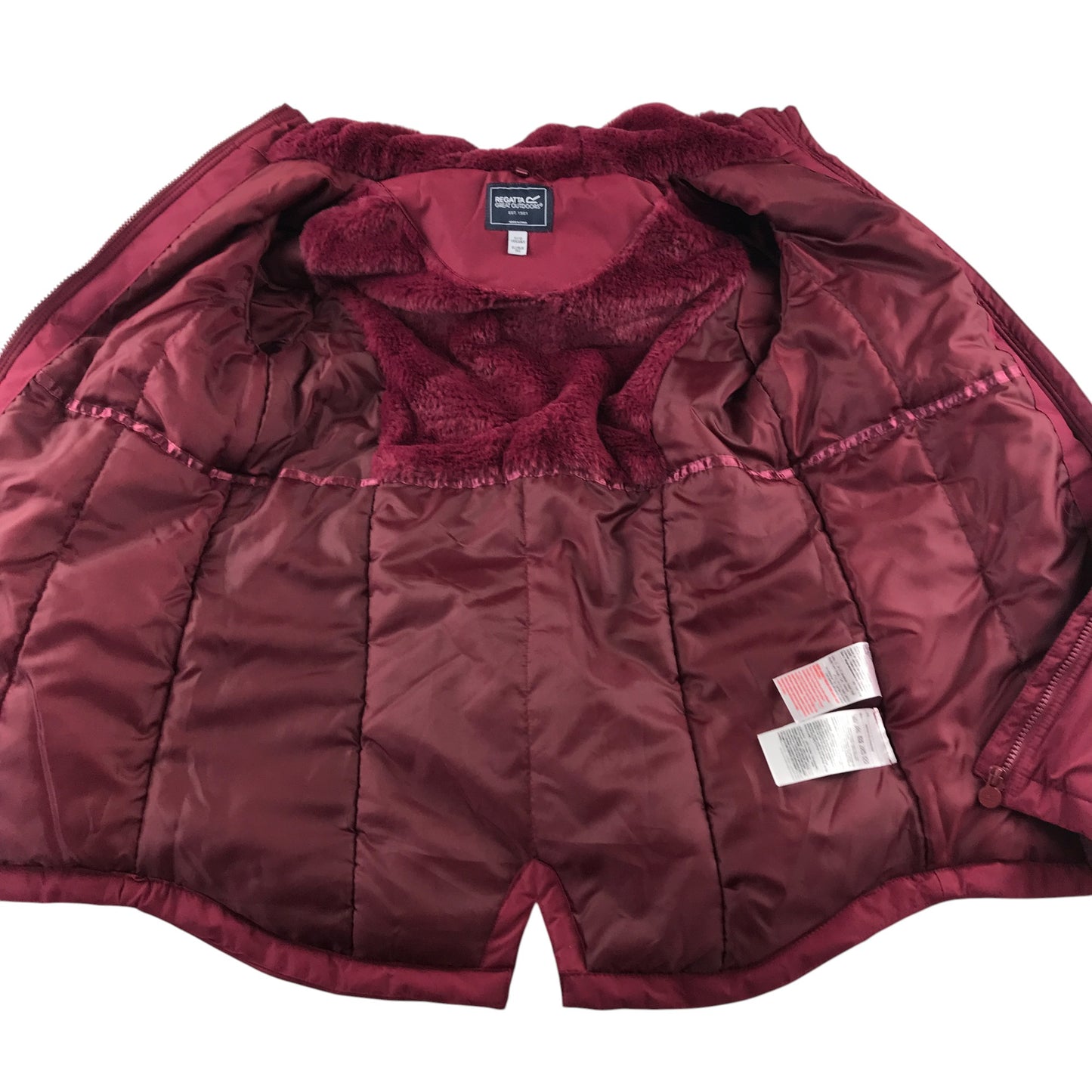 Regatta jacket 11-12 years burgundy parka fluffy and warm lining