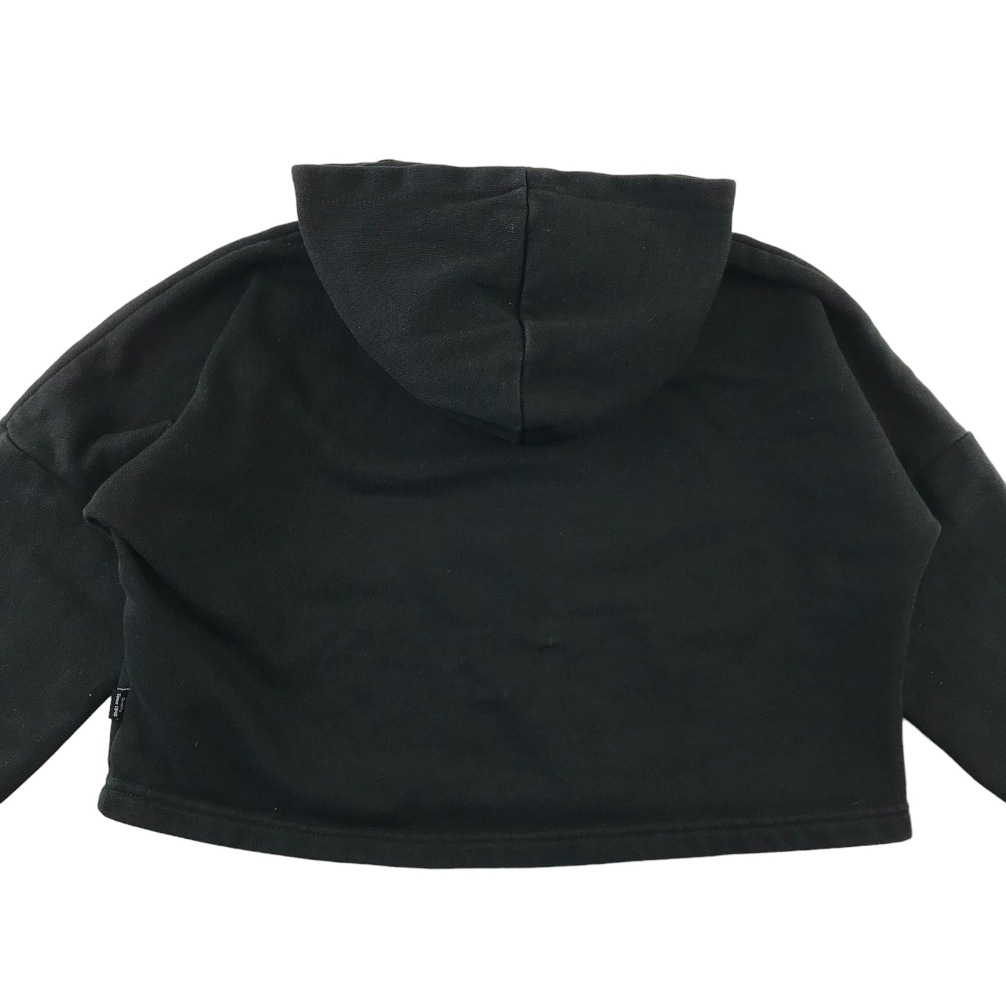 Puma Hoodie Age 7 Black Cropped Pink Logo