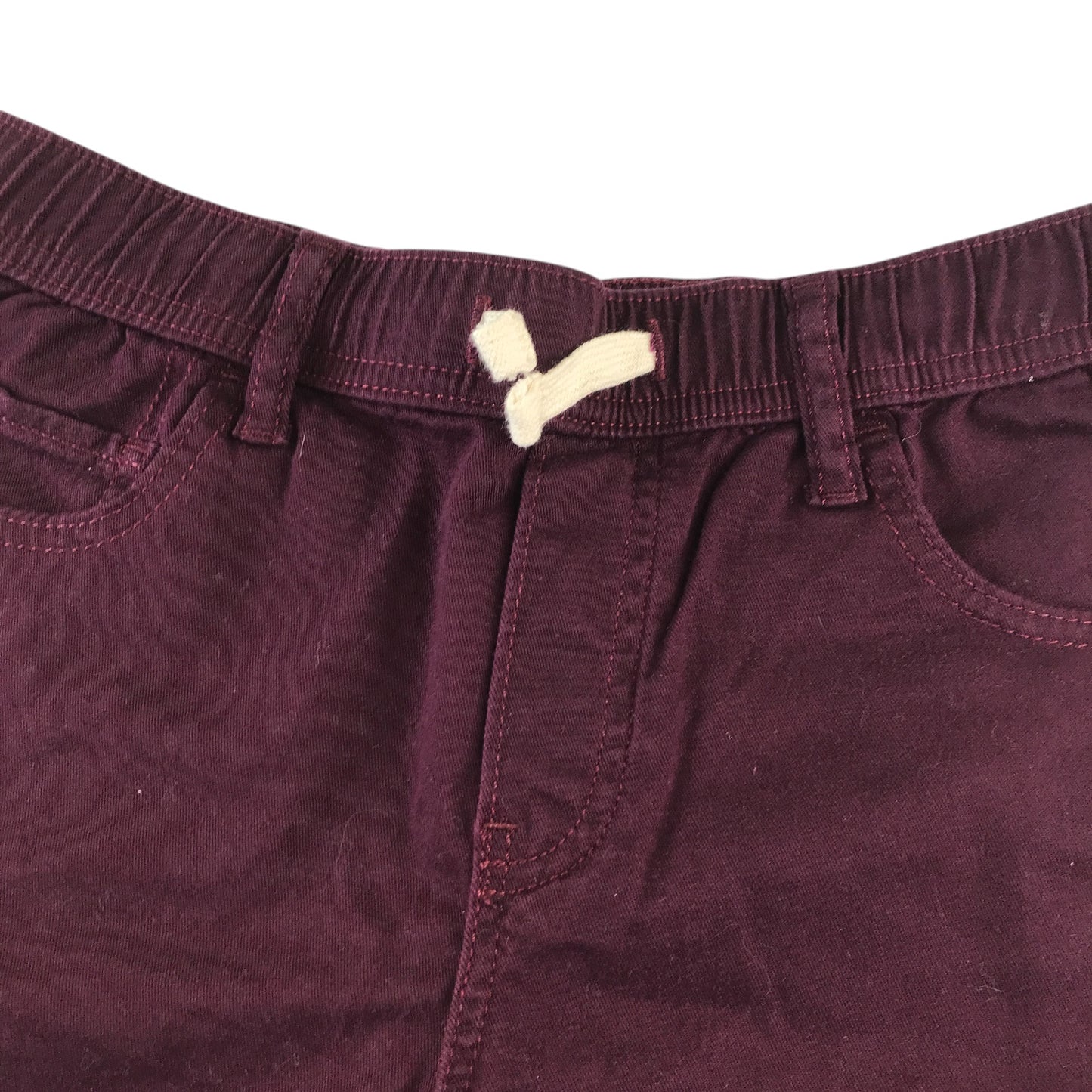 GAP shorts 11-12 years burgundy elasticated with white draw strings