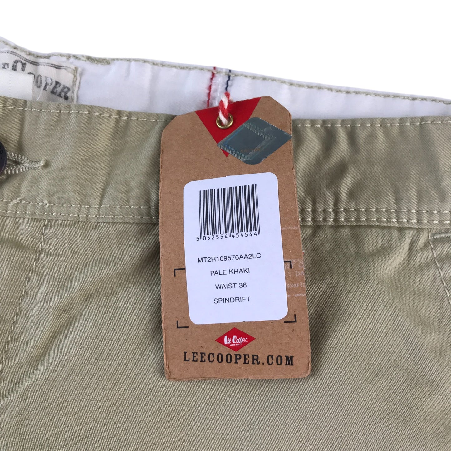 Lee Cooper shorts men's waist 36inch pale khaki chino style cotton