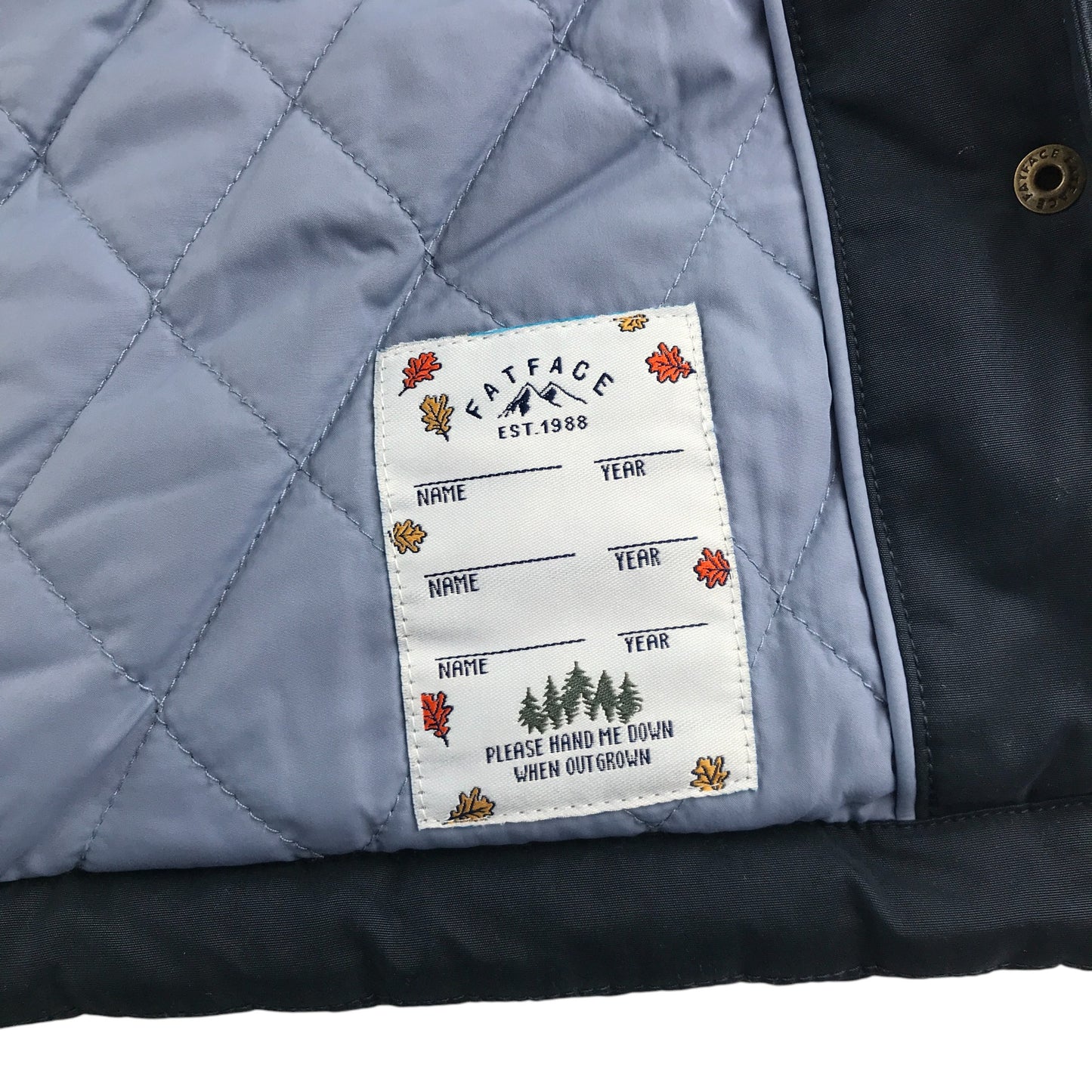 Fatface jacket 12-13 years navy parka fluffy and warm lining