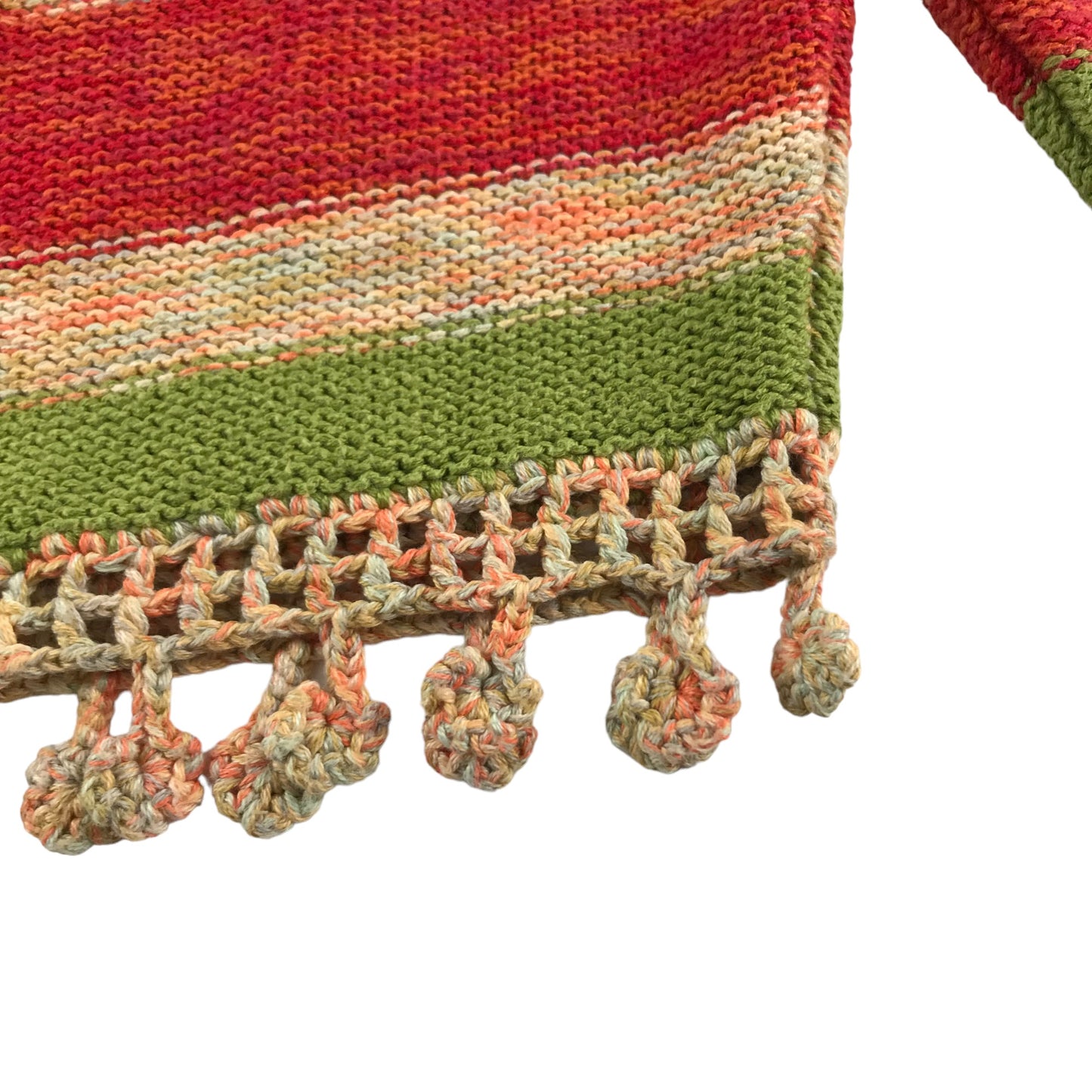 Pampolina Jumper Age 5 Red Green Multicolour Stripy Turtle Neck