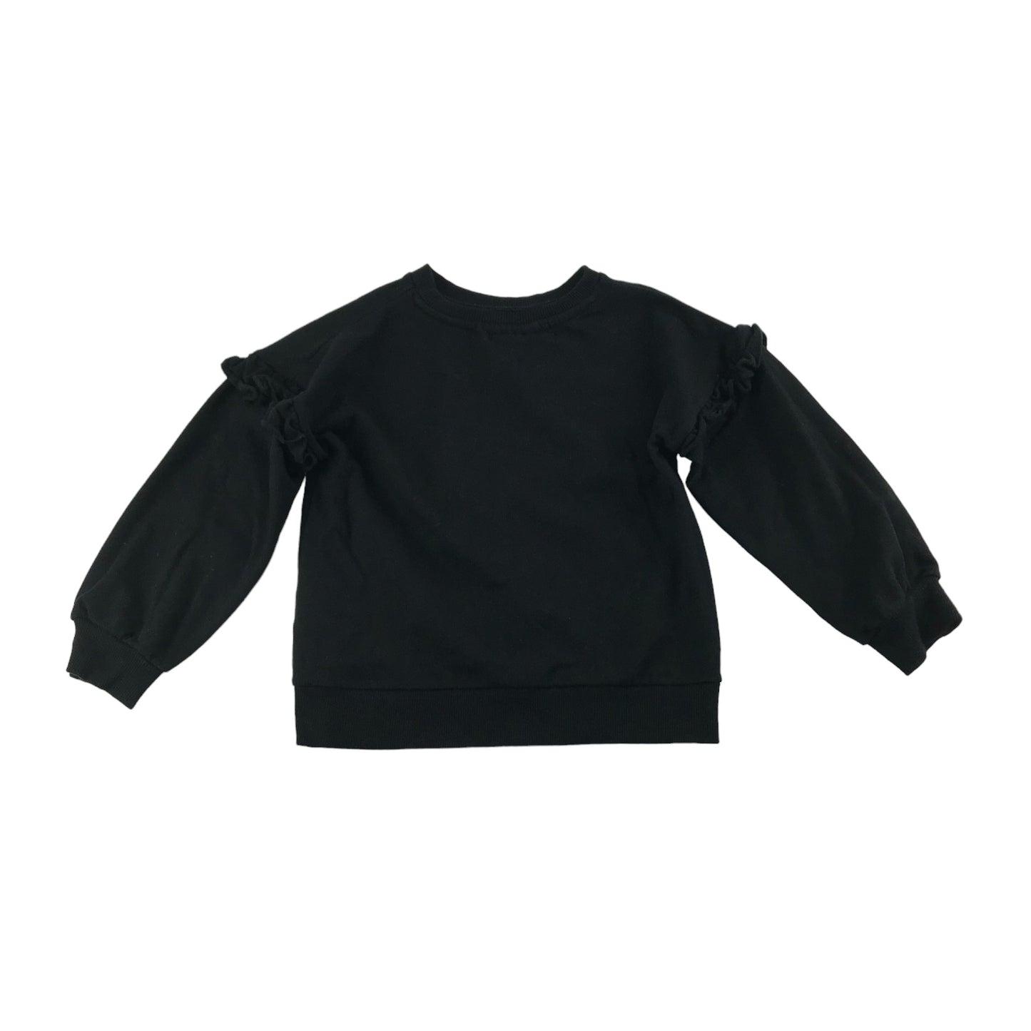 Matalan Sweater Age 5 Black Love LOL Print Jersey Frill Details Cotton