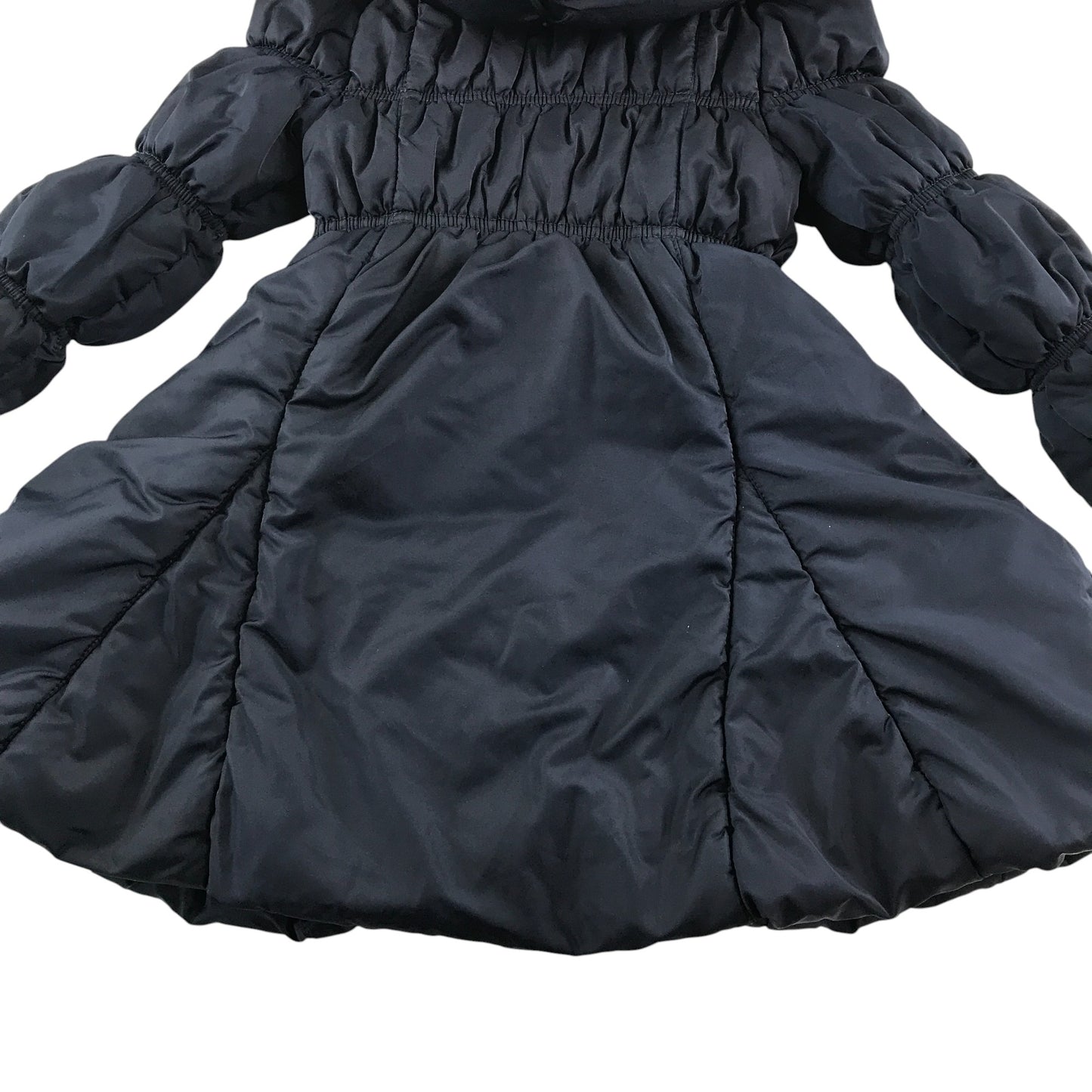 A-Dee jacket 7-8 years navy tiered sleeves puffer water resistant