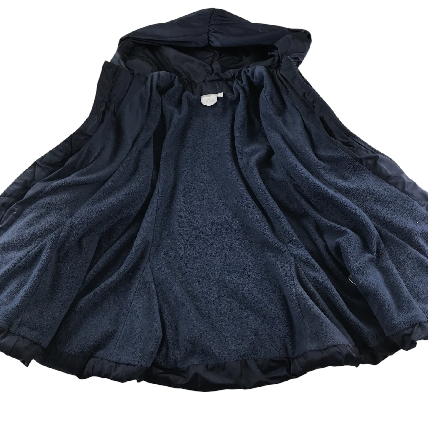 A-Dee jacket 7-8 years navy tiered sleeves puffer water resistant