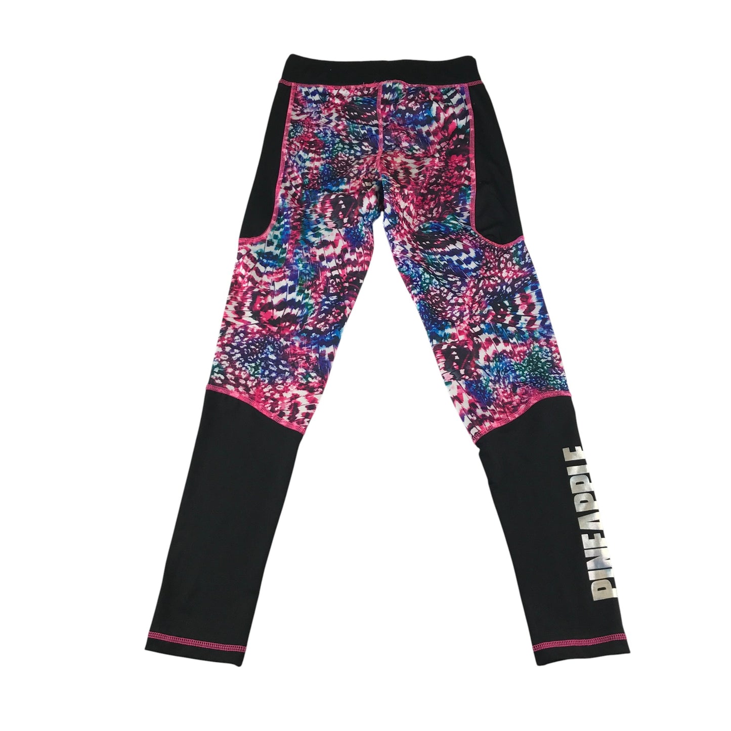 Pineapple sport leggings 12-13 years pink graphic print