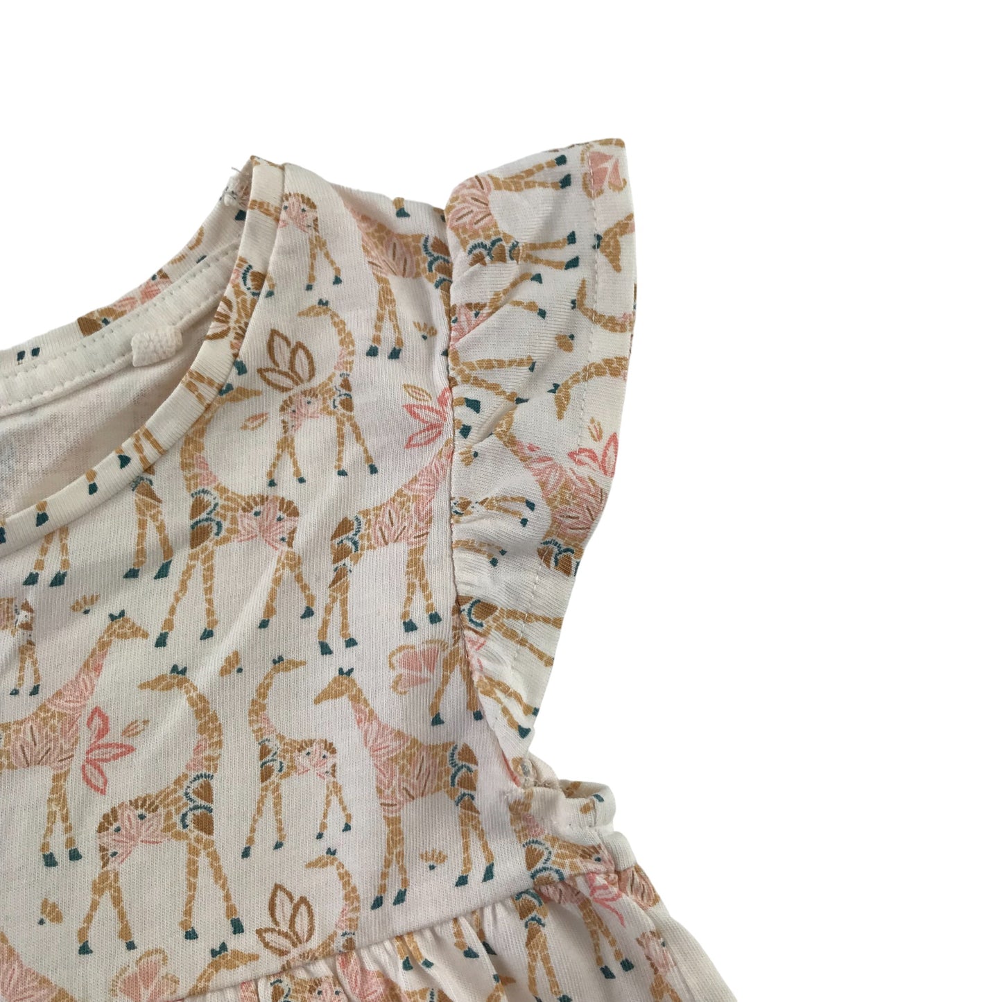 Tu Tops Bundle Age 5 Light Tan Brown and Beige Tones Butterfly Sleeve T-shirts Cotton