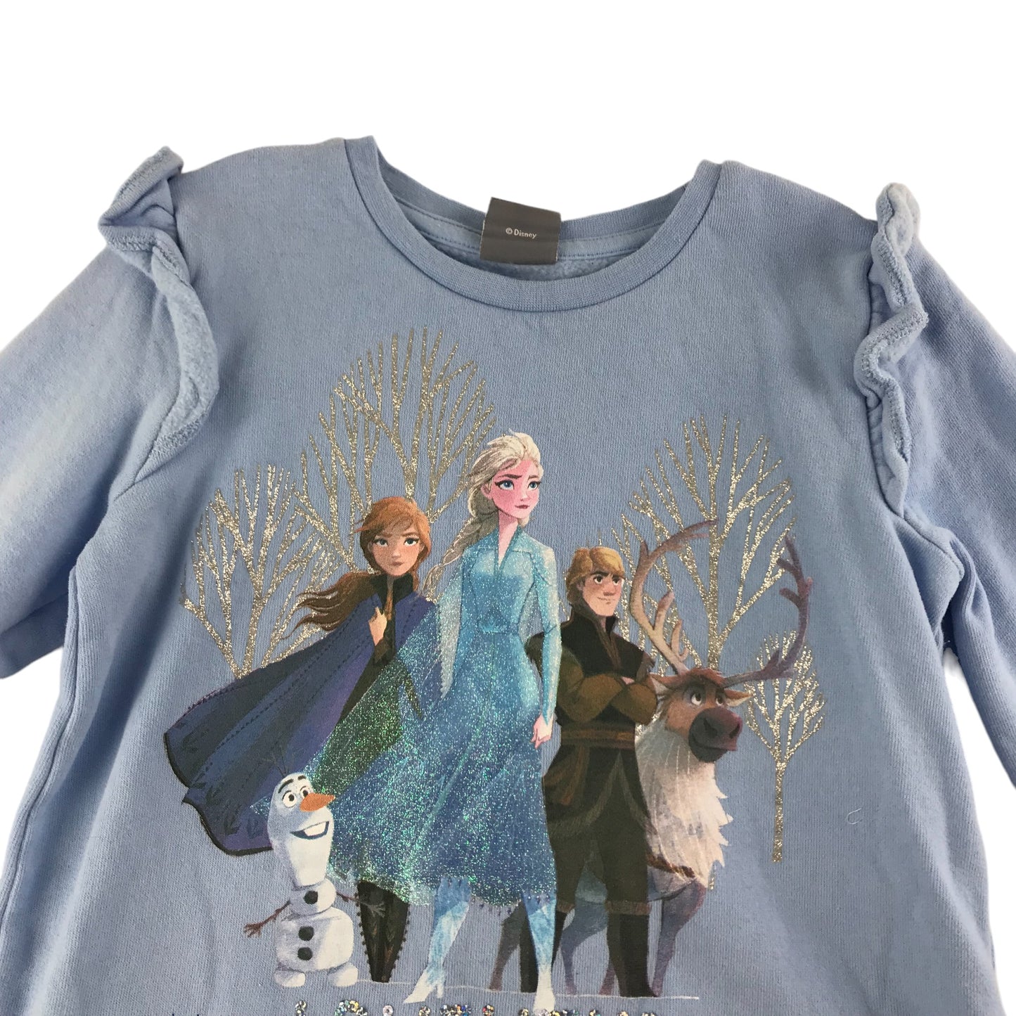 George Sweater Age 6 Blue Disney Frozen Frilled Hem