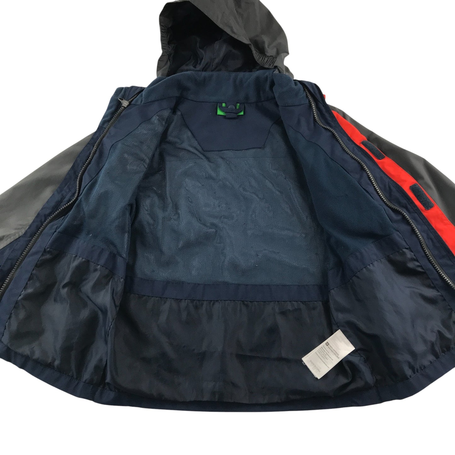Mountain Warehouse light jacket 9-10 years navy and grey light weight shower proof mesh lining