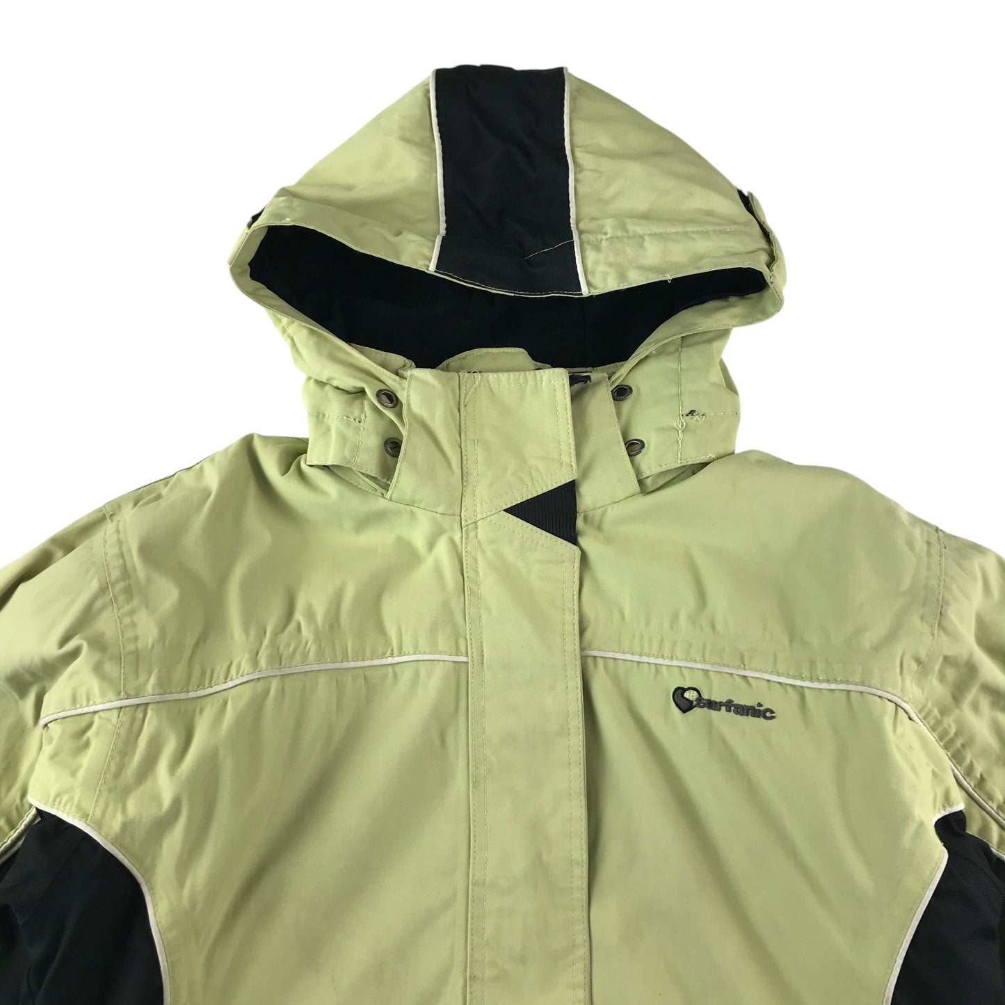 Surfanic 3000 ski jacket 9-10 years light green fleece lining waterproof