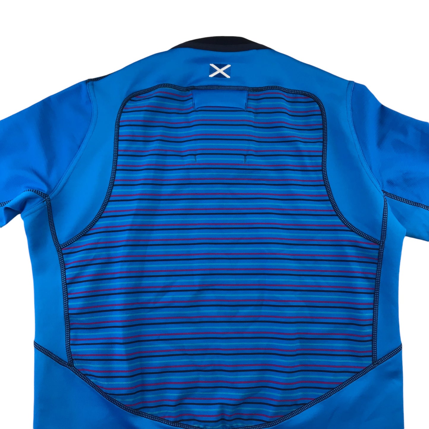 Macron Rugby Top Men's S Blue with Black and Purple Stripes