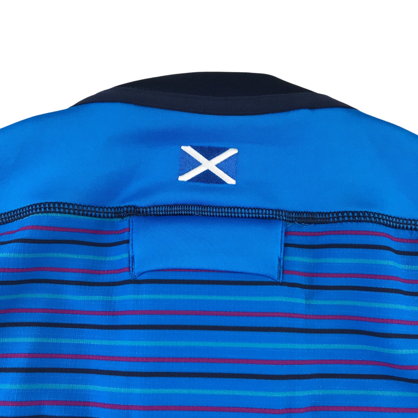 Macron Rugby Top Men's S Blue with Black and Purple Stripes