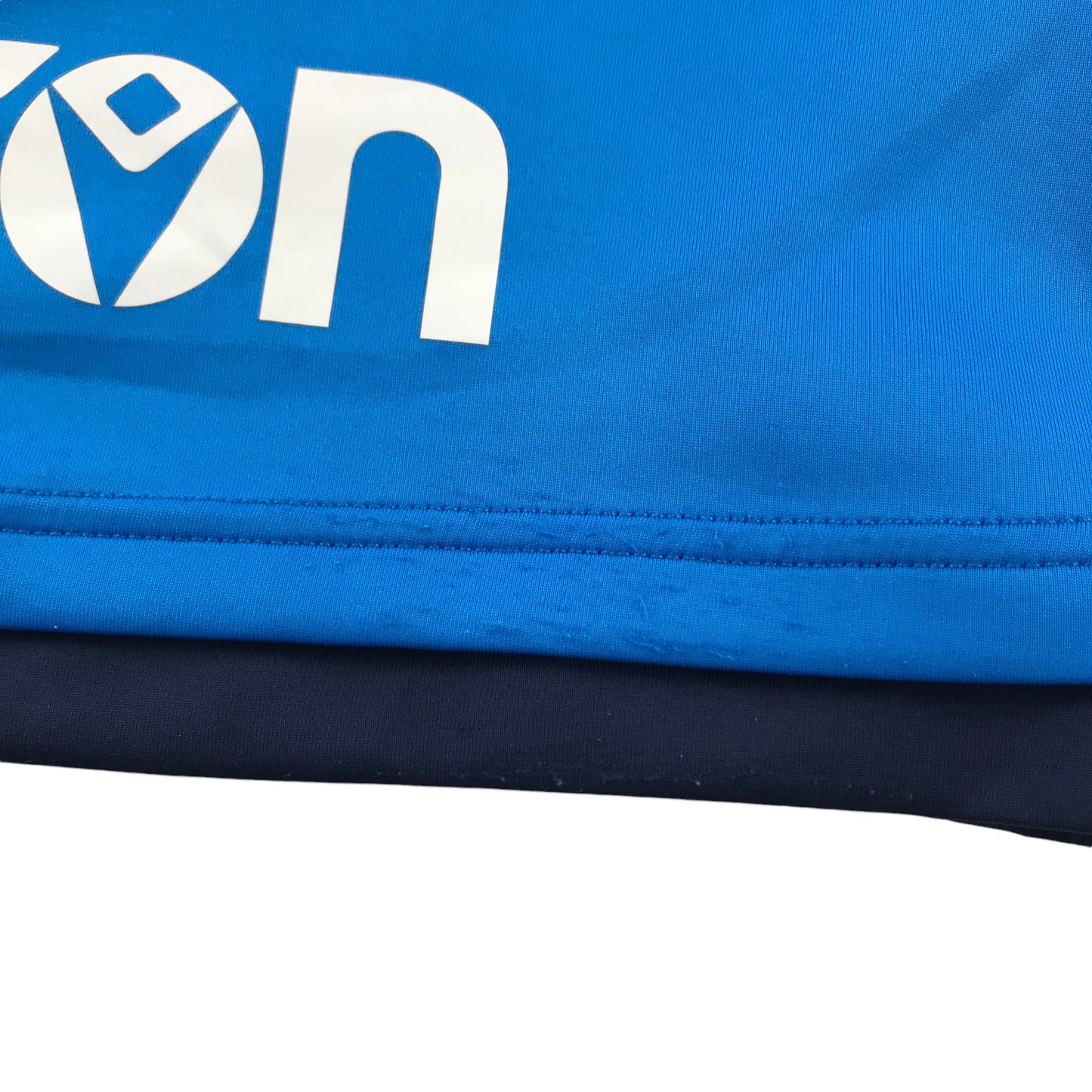 Macron Rugby Top Men's S Blue with Black and Purple Stripes
