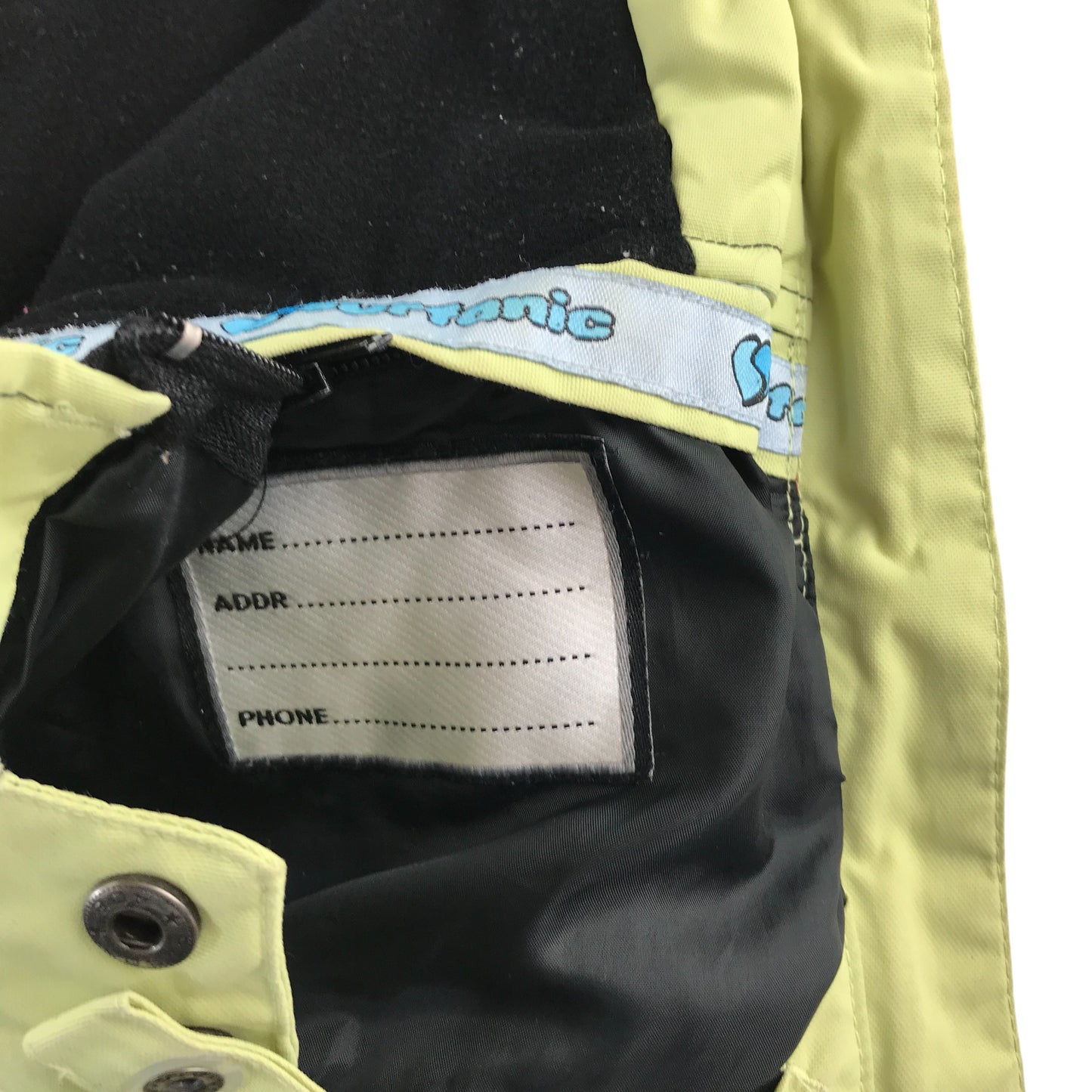 Surfanic 3000 ski jacket 9-10 years light green fleece lining waterproof