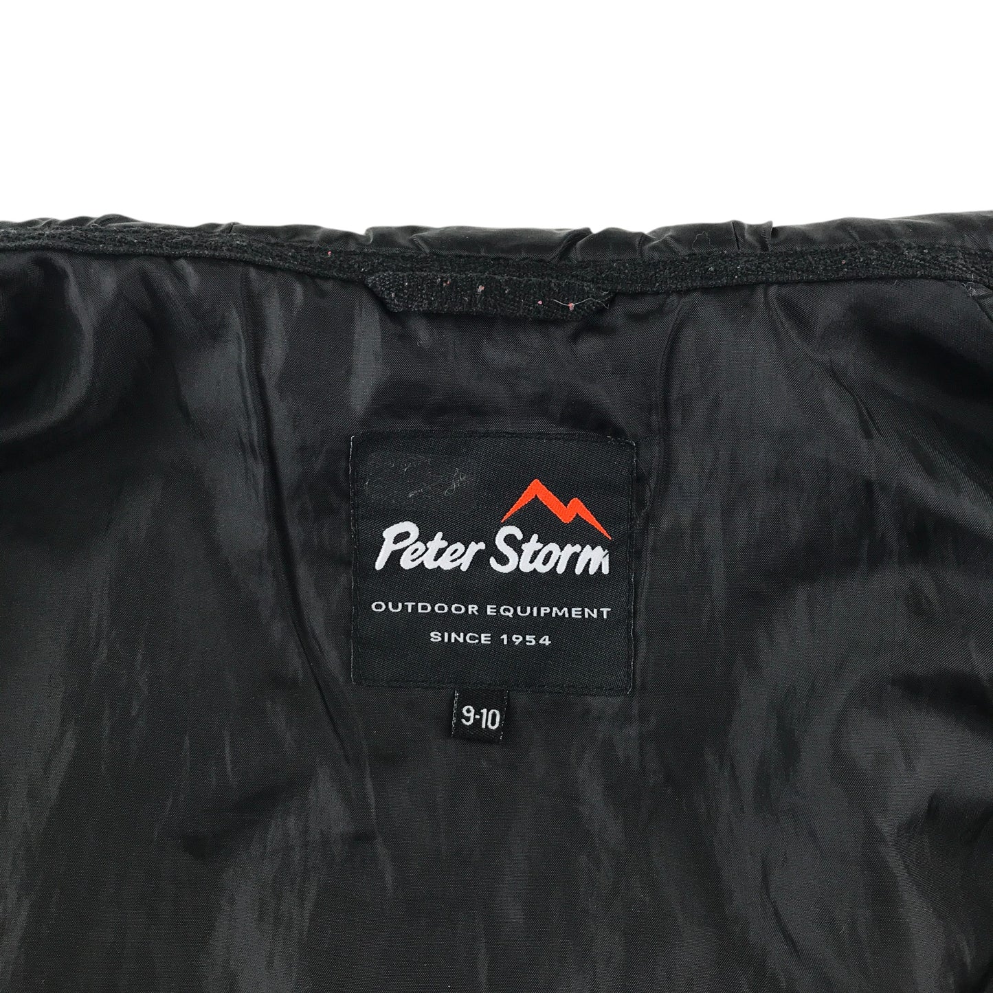 Peter Storm jacket 9-10 years black waterproof hard shell warm lining
