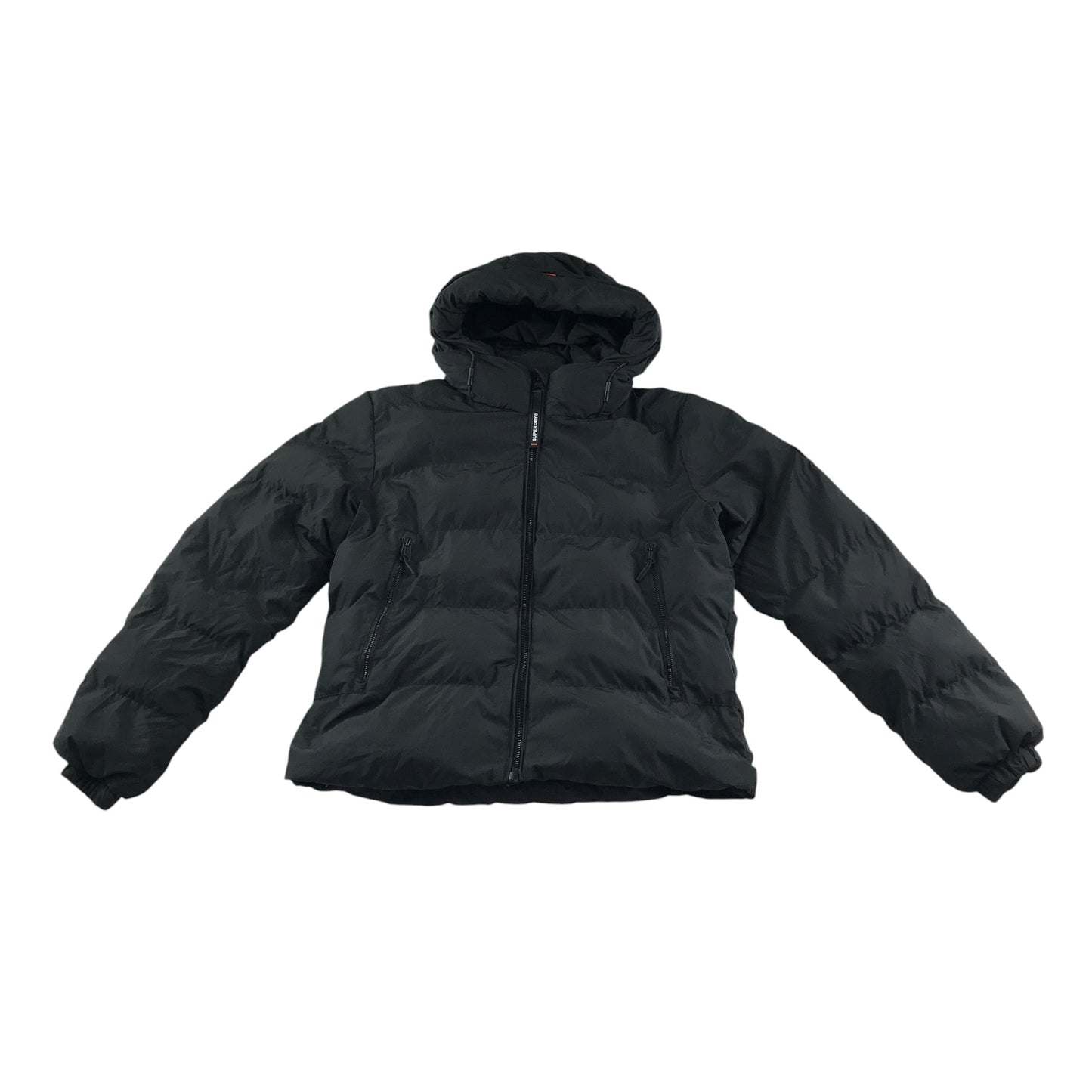 SuperDry jacket women's S black warm lining puffer water resistant