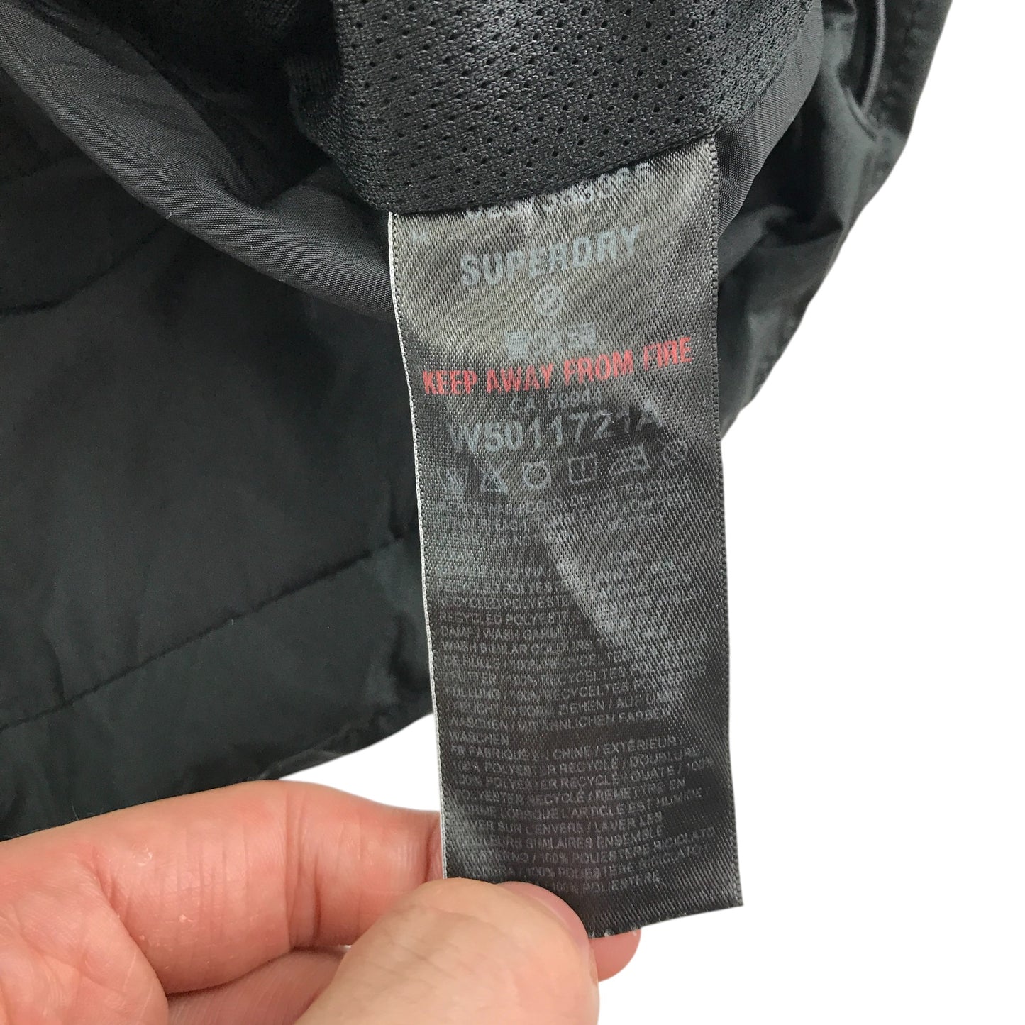 SuperDry jacket women's S black warm lining puffer water resistant