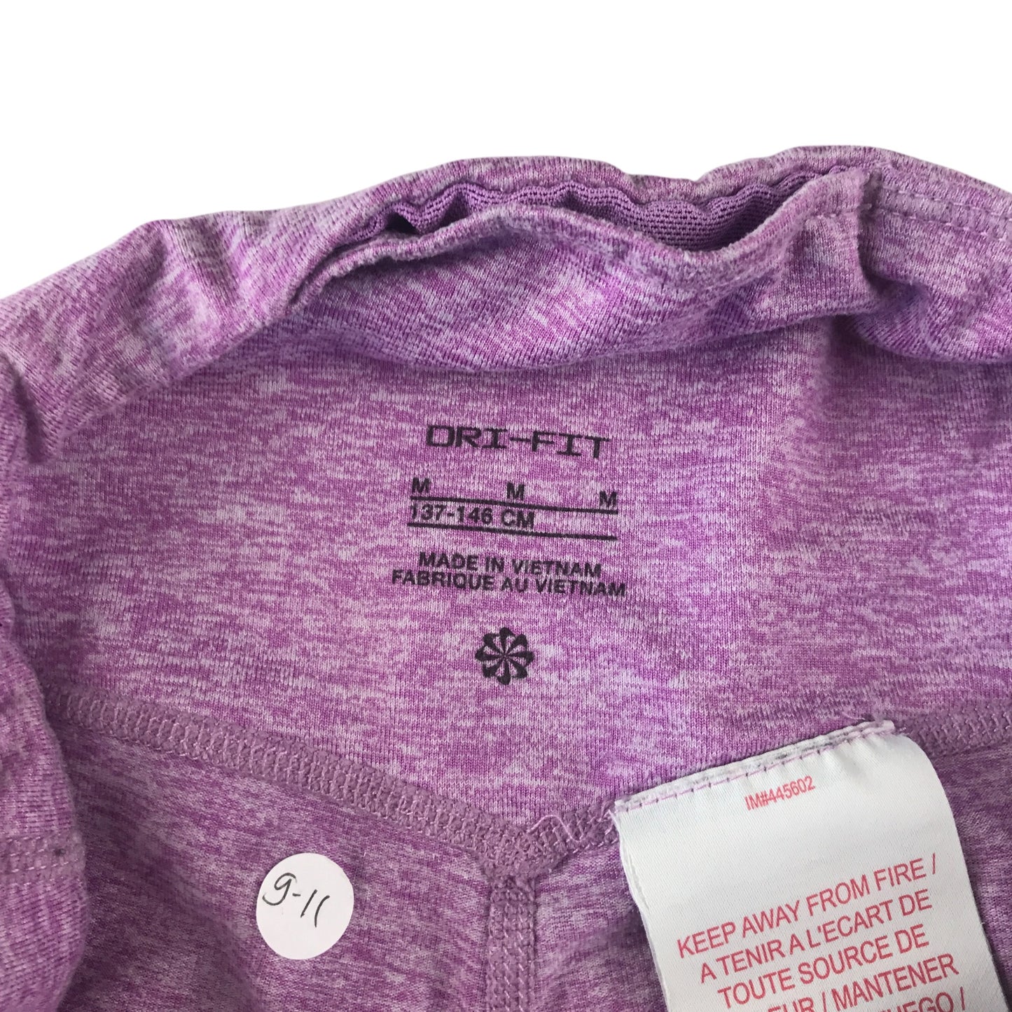 Nike sport leggings 9-10 year pink plain