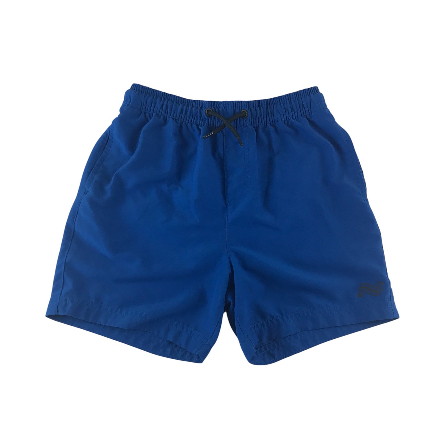 Next swim trunks 9-10 years blue plain with mesh lining