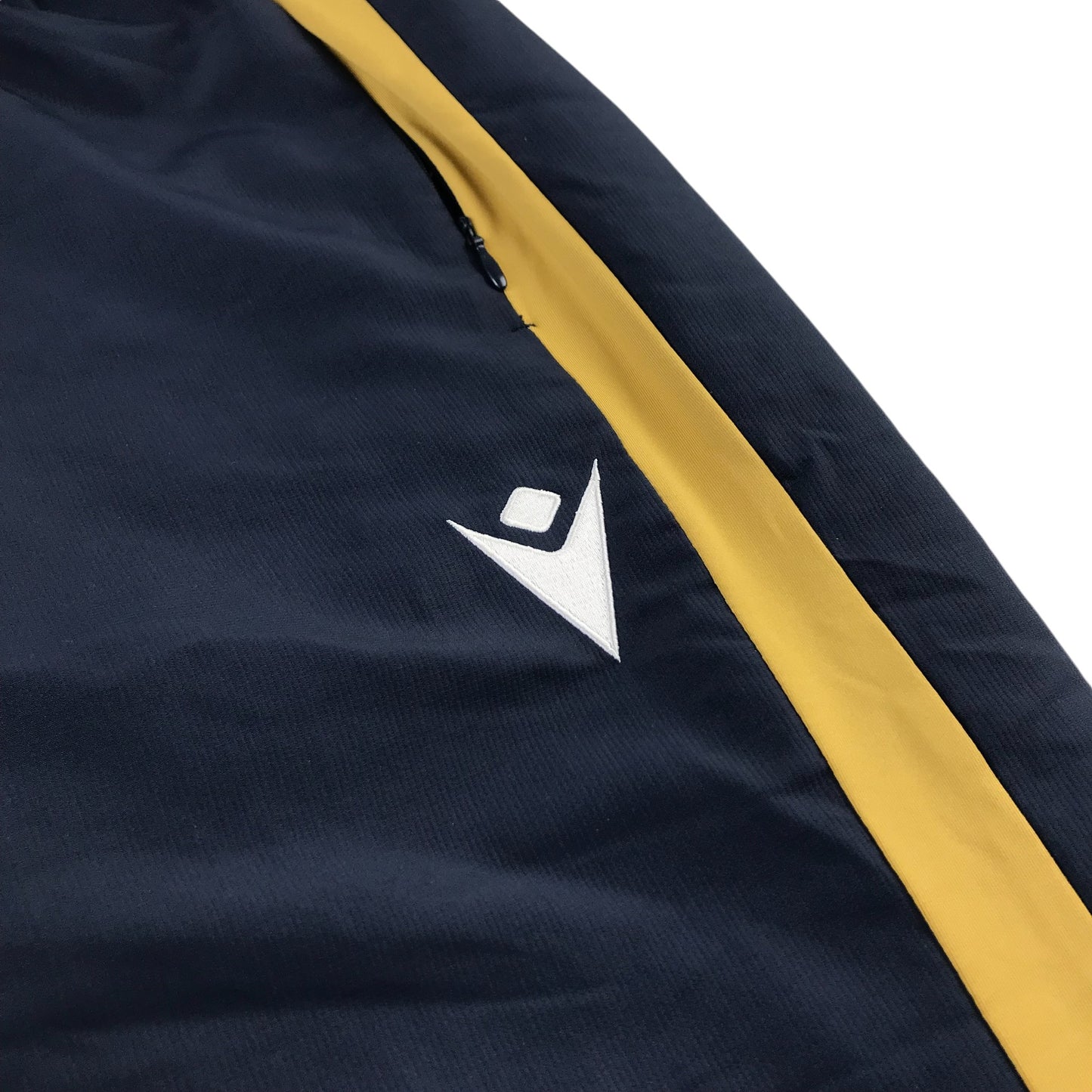 Macron Sports Joggers Set Men's M Navy and Yellow Detailing Mesh Lining