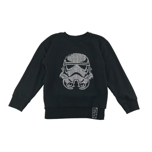Primark Sweater Age 6 Black Star Wars Storm Trooper Cotton Jersey
