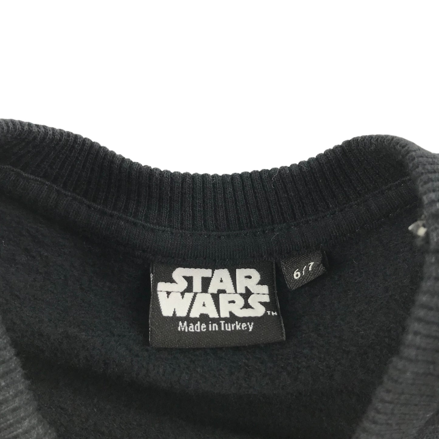 Primark Sweater Age 6 Black Star Wars Storm Trooper Cotton Jersey