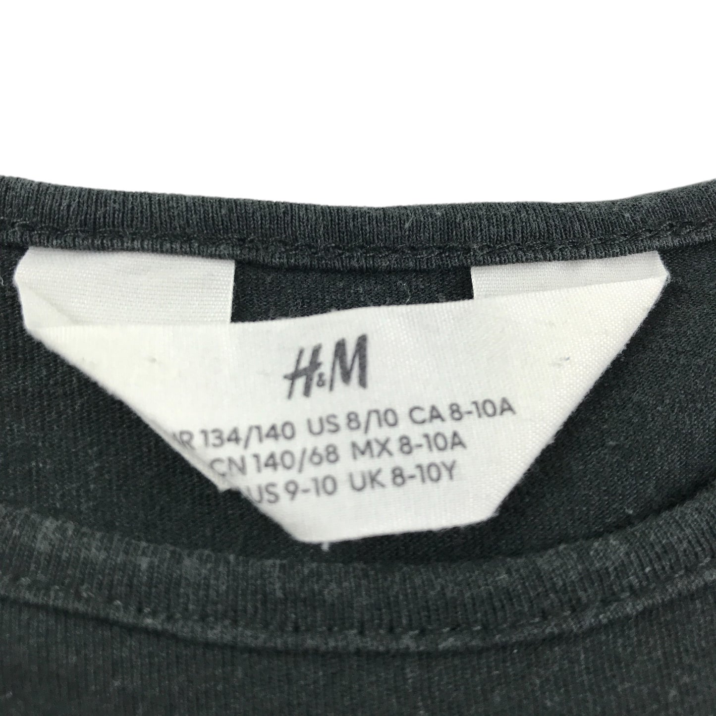 H&M Dress 9-10 years black t-shirt dress with animal tulle shirt