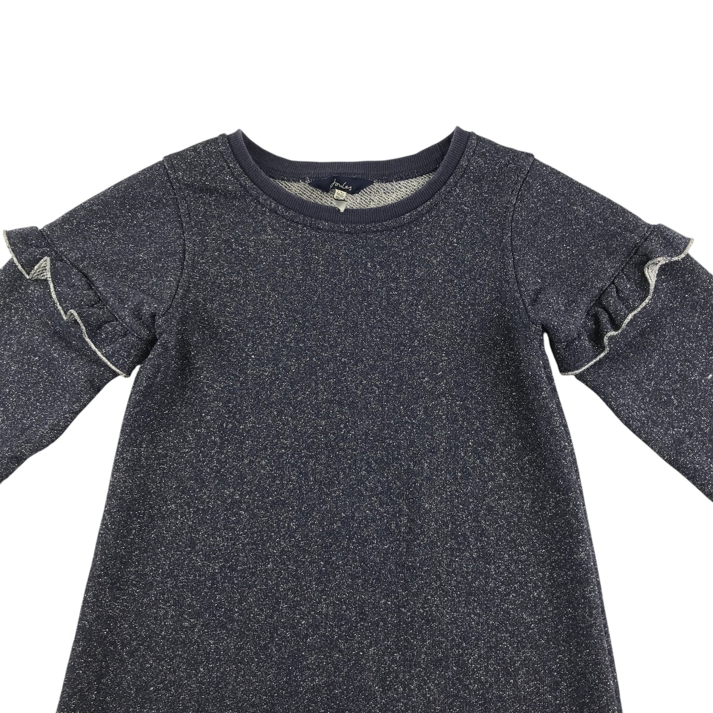 Joules Dress 7-8 years navy long sleeve with frilling