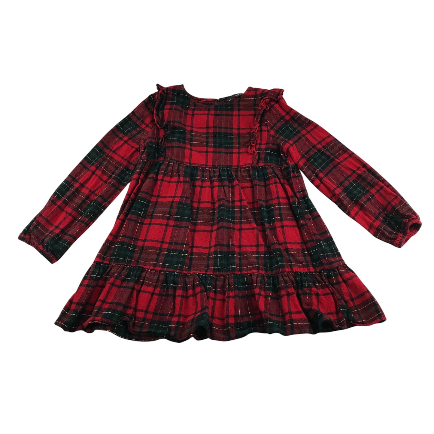 George Dress 7-8 years red long sleeve tartan button up