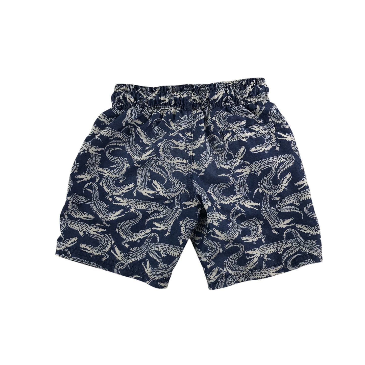 M&S swim trunks 4-5 years navy blue crocodile pattern