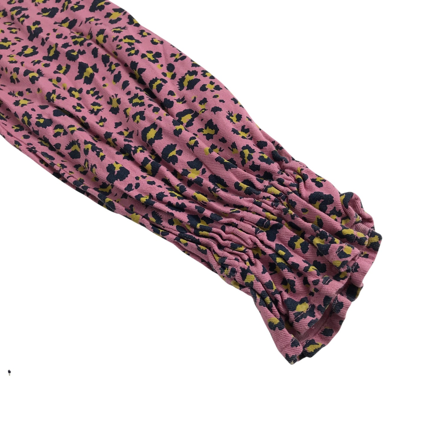 M&S Dress 7-8 years pink long sleeve leopard print