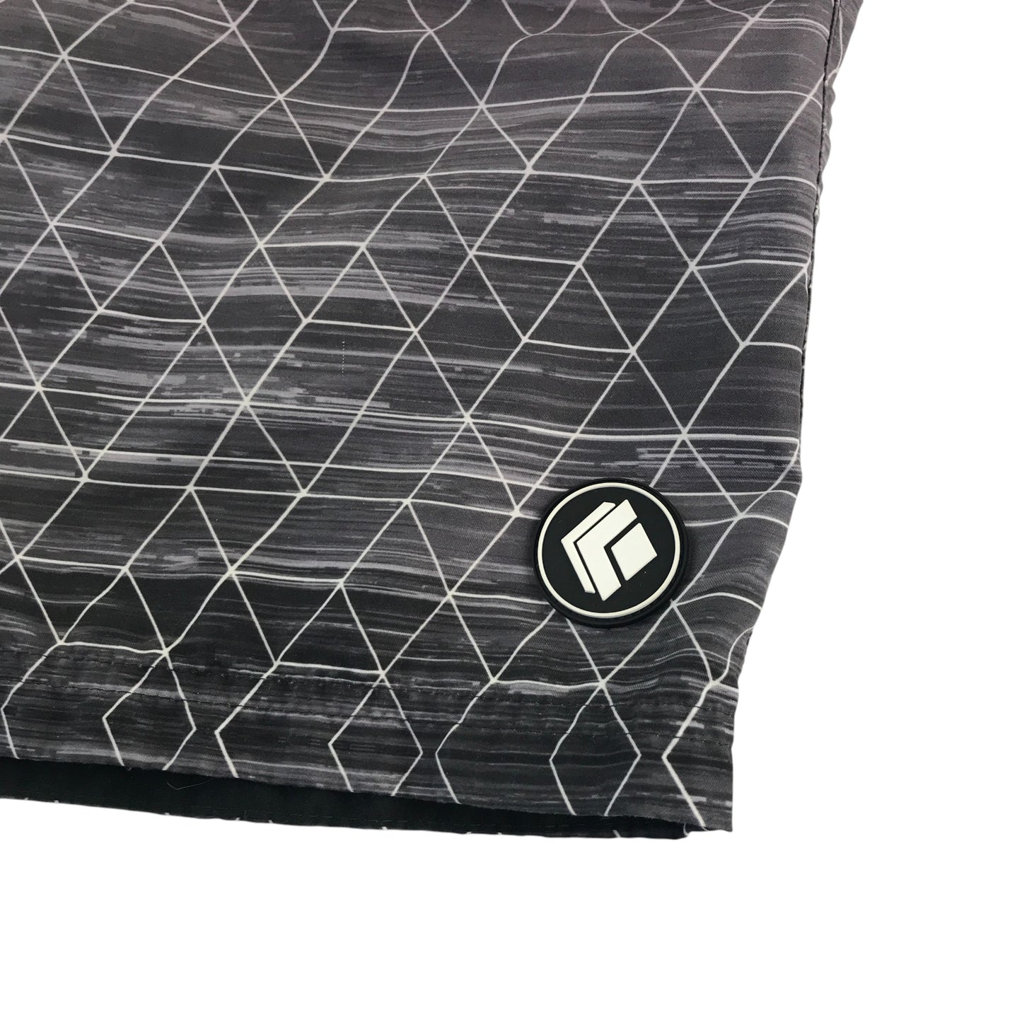Next swim trunks 10-11 years black with graphic pattern design