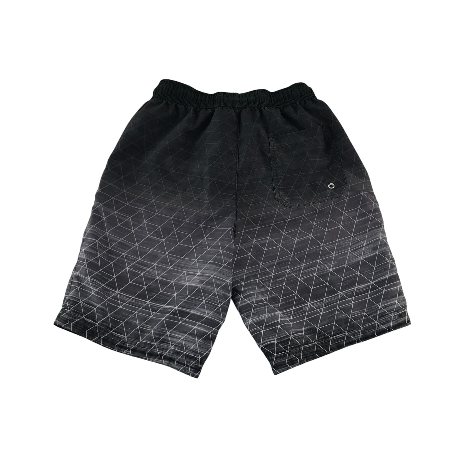 Next swim trunks 10-11 years black with graphic pattern design