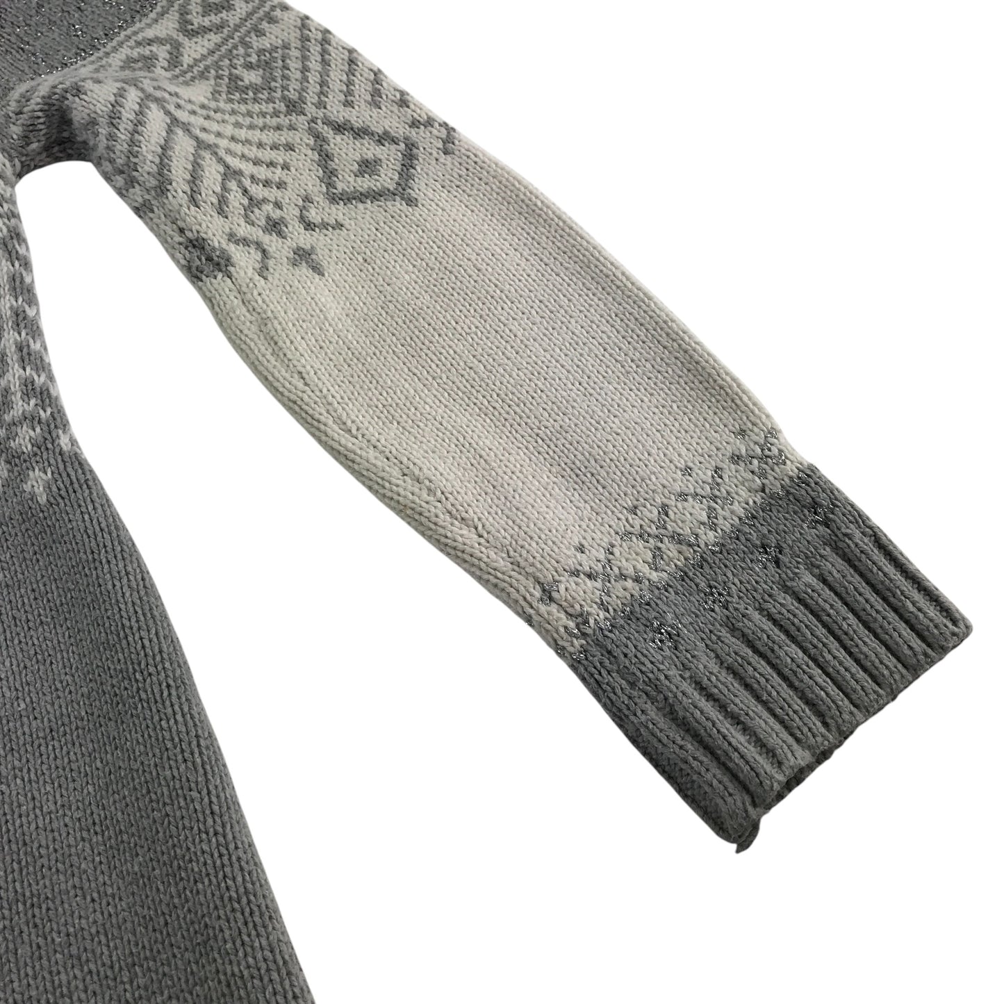 Lulurain dress 5-6 years grey long sleeve knitwear winter pattern