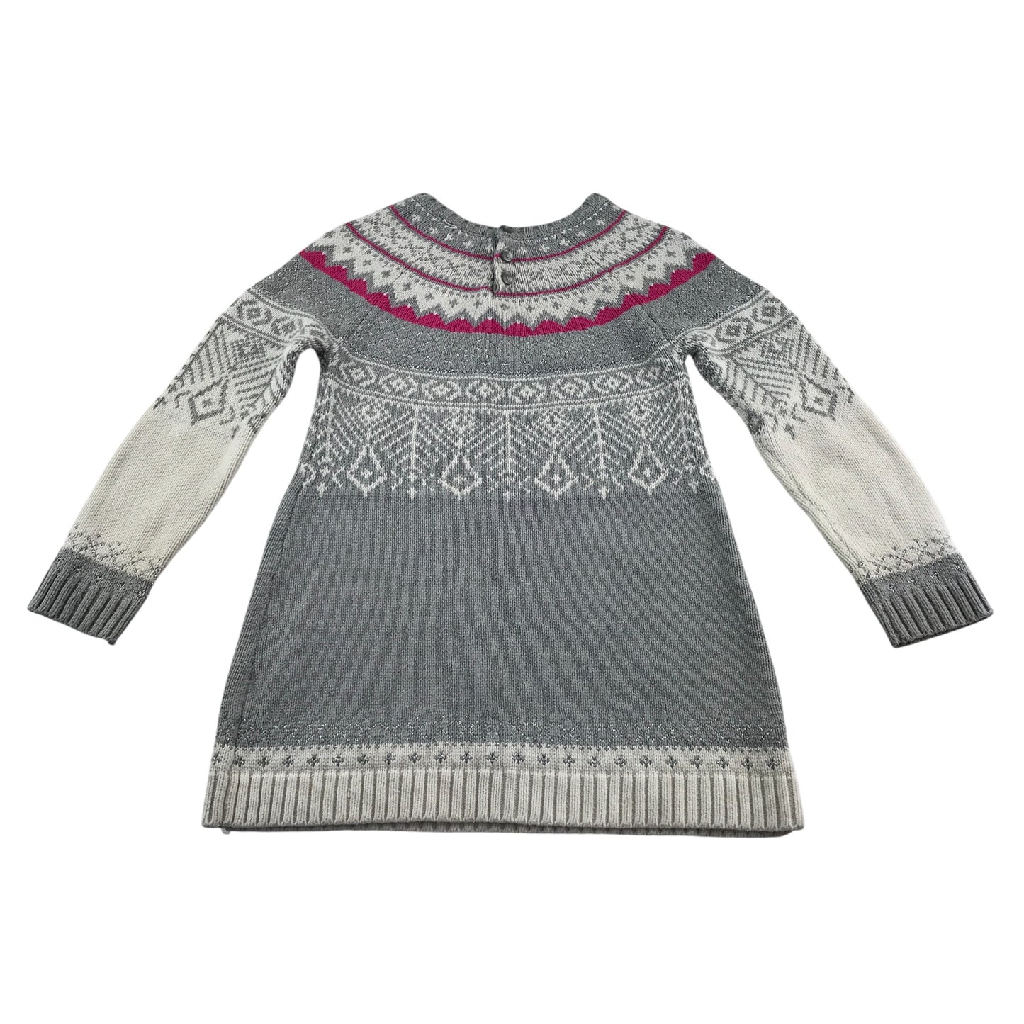 Lulurain dress 5-6 years grey long sleeve knitwear winter pattern