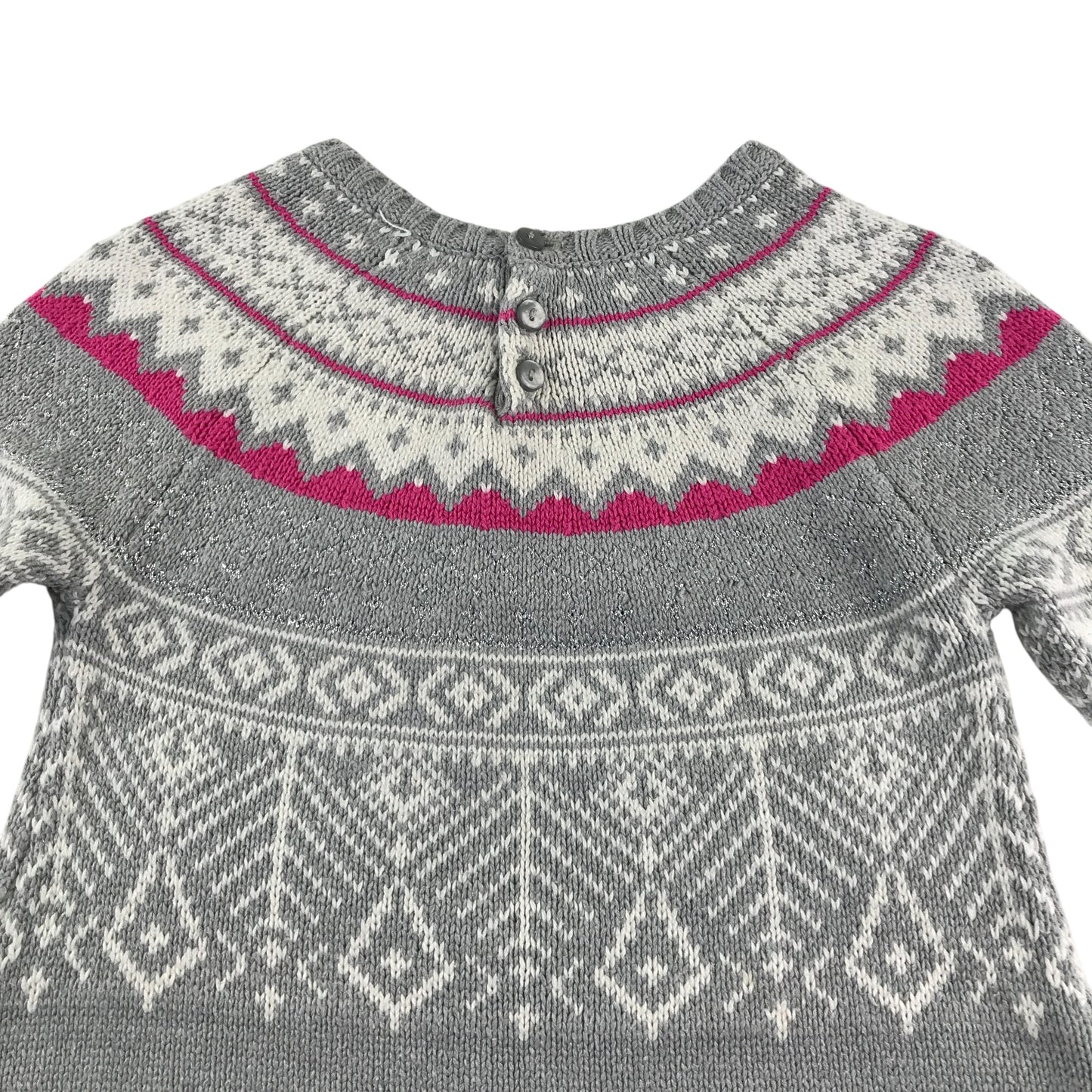 Lulurain dress 5-6 years grey long sleeve knitwear winter pattern