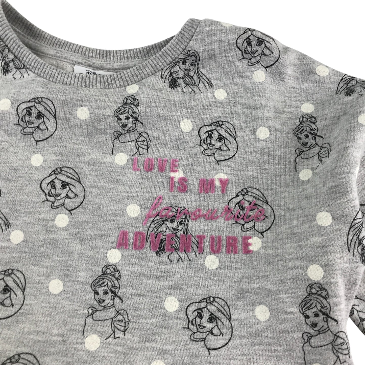 George dress 4-5 years grey Disney Princess graphic print long sleeve