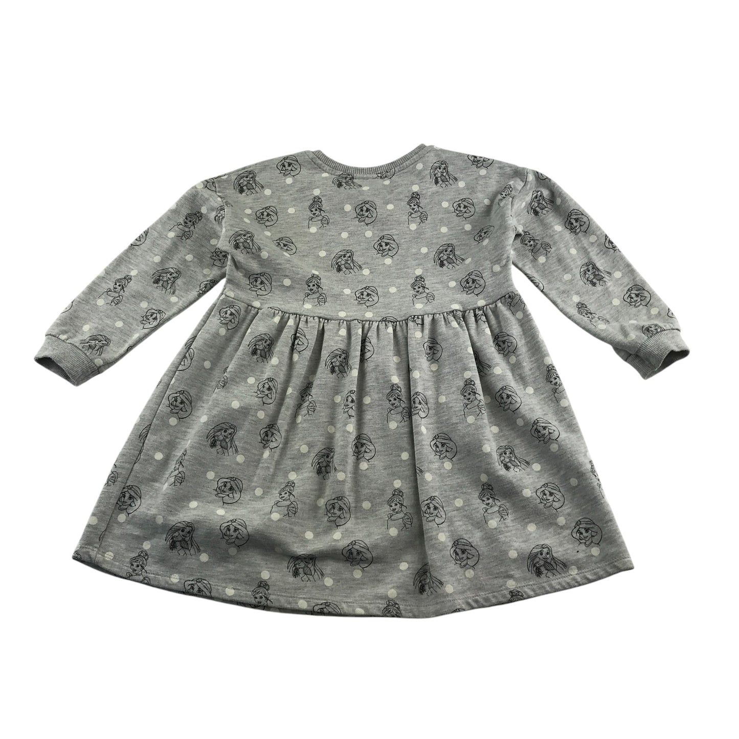 George dress 4-5 years grey Disney Princess graphic print long sleeve