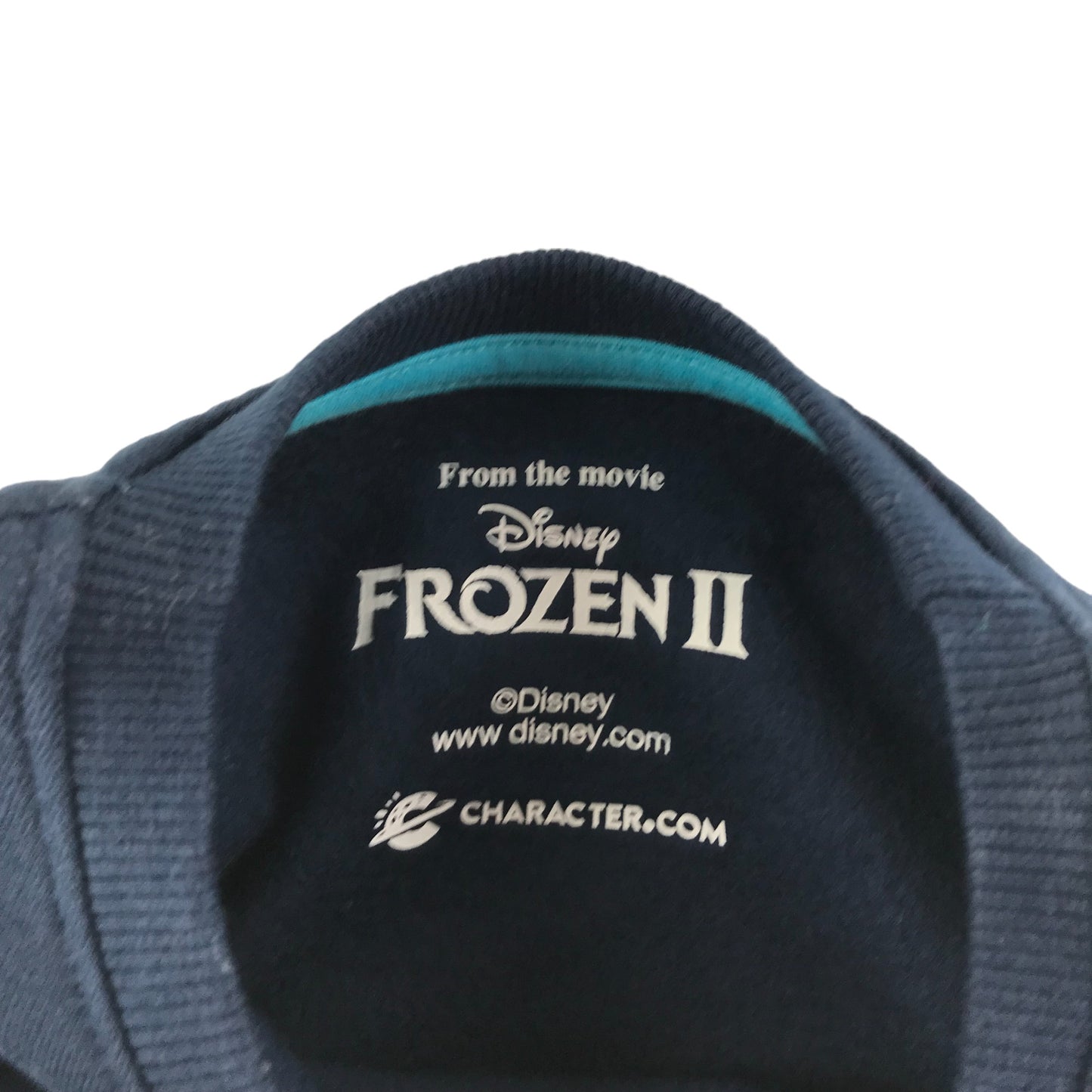 Character.com Sweater Age 6 Navy Blue Disney Frozen Jersey Pullover Cotton
