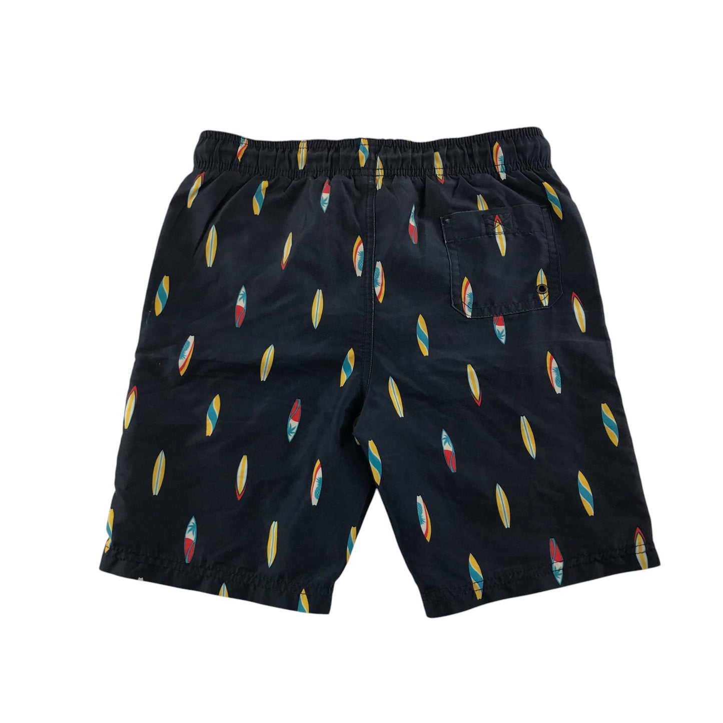 Earthchild swim trunks 9-10 years navy blue surf board print shorts
