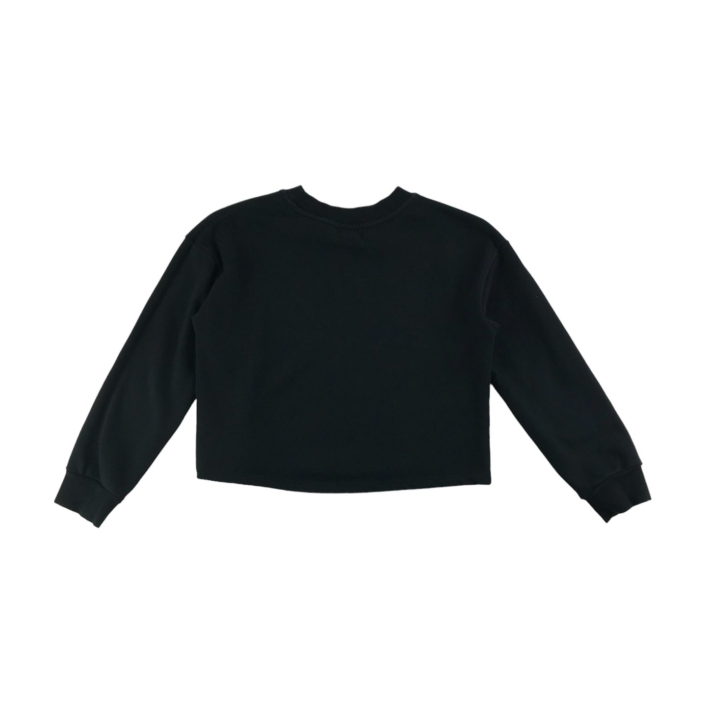 River Island Sweater Age 7 Black Cropped Believe In You Print Pattern