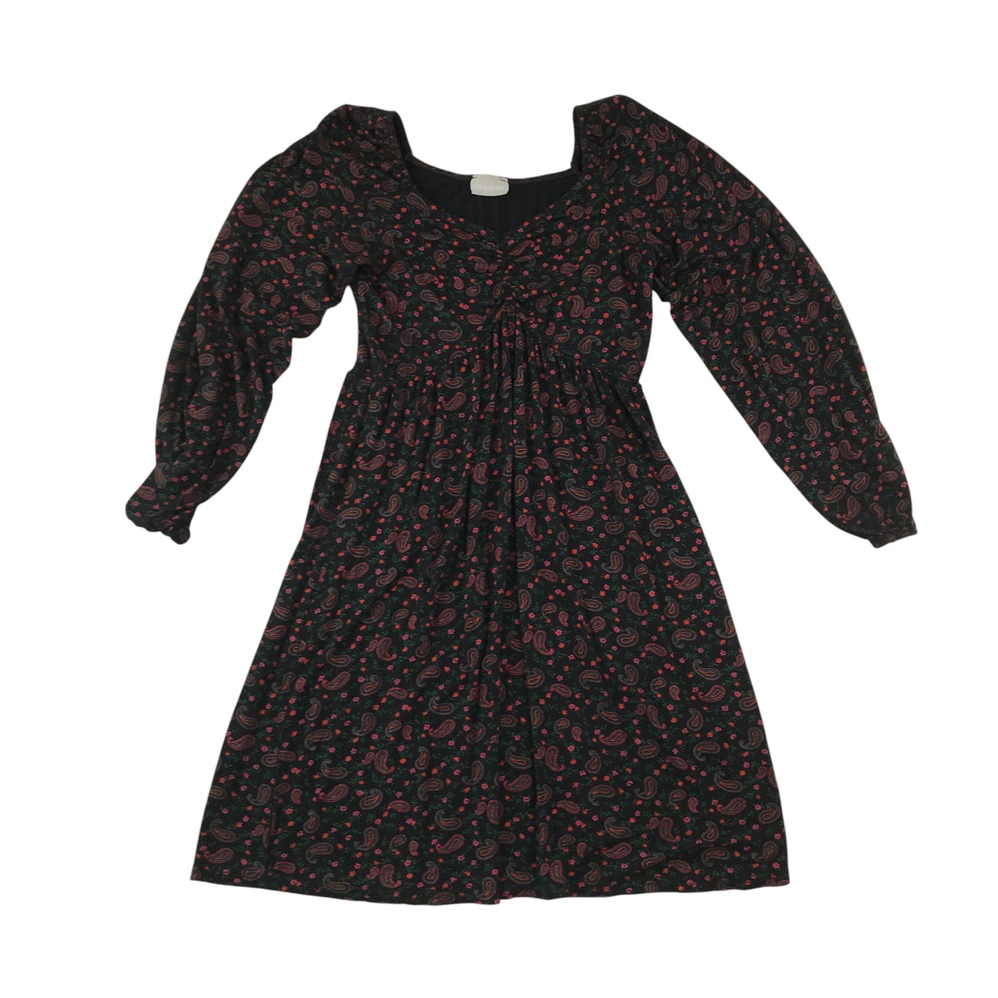 Matalan dress 11-12 years multicolour paisley pattern long sleeve