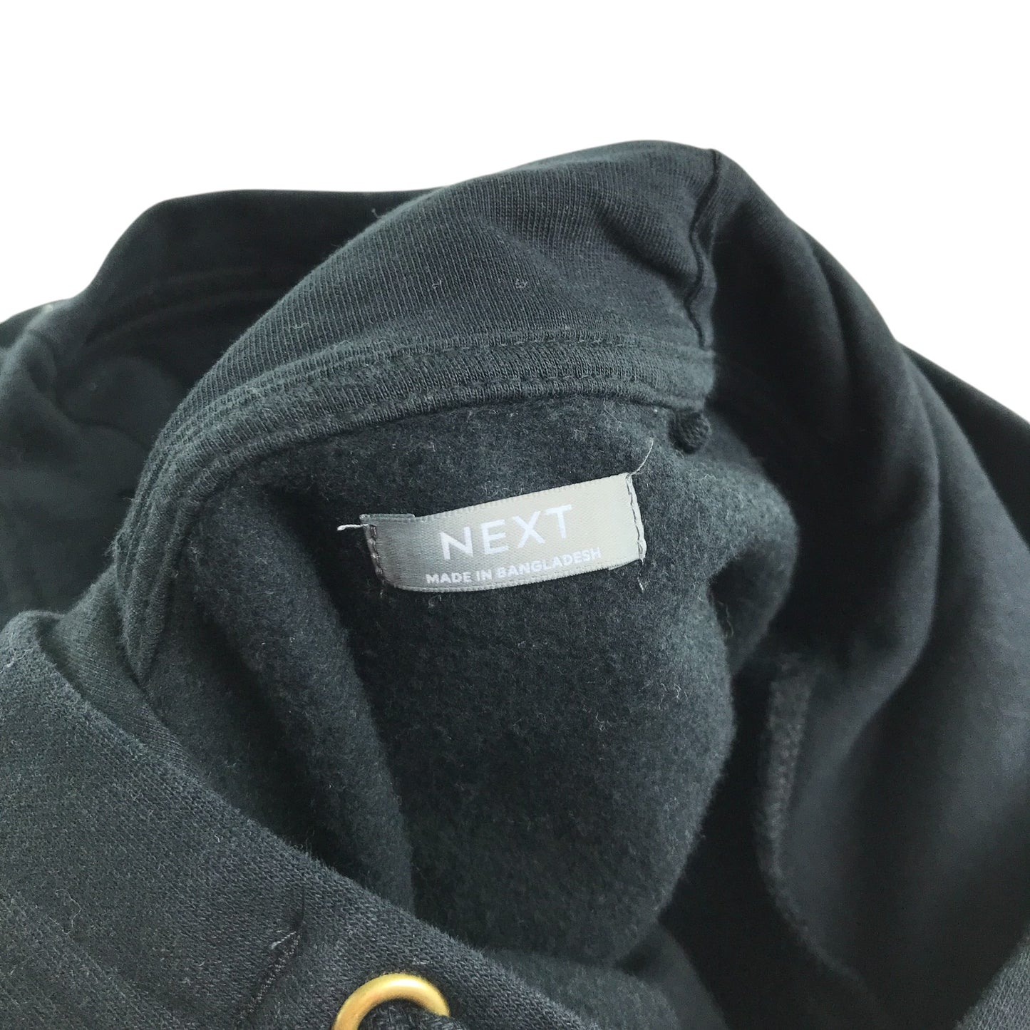 Next hoodie dress 11-12 years black long sleeve with diamante detail