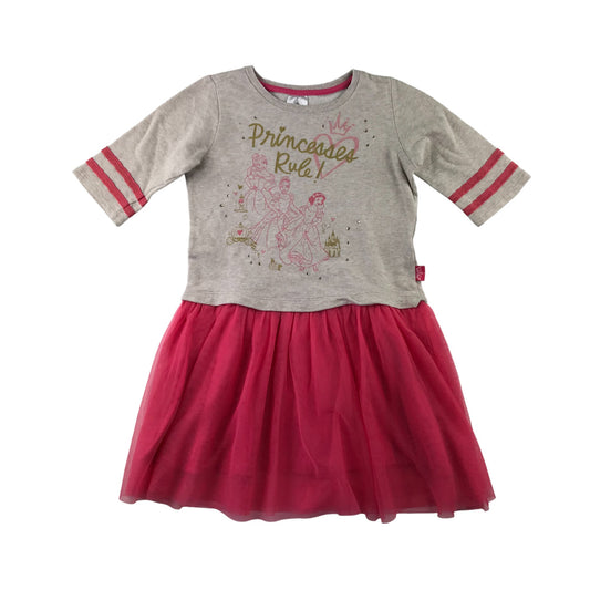 Disney dress 7-8 years grey and pink princess tulle layered T-shirt
